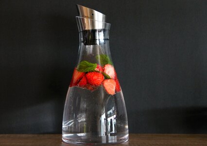 Mint refreshment glass photo