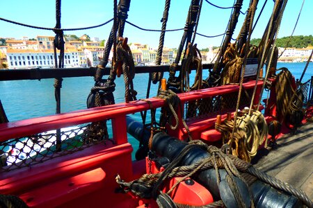 Sea old sailboat port photo