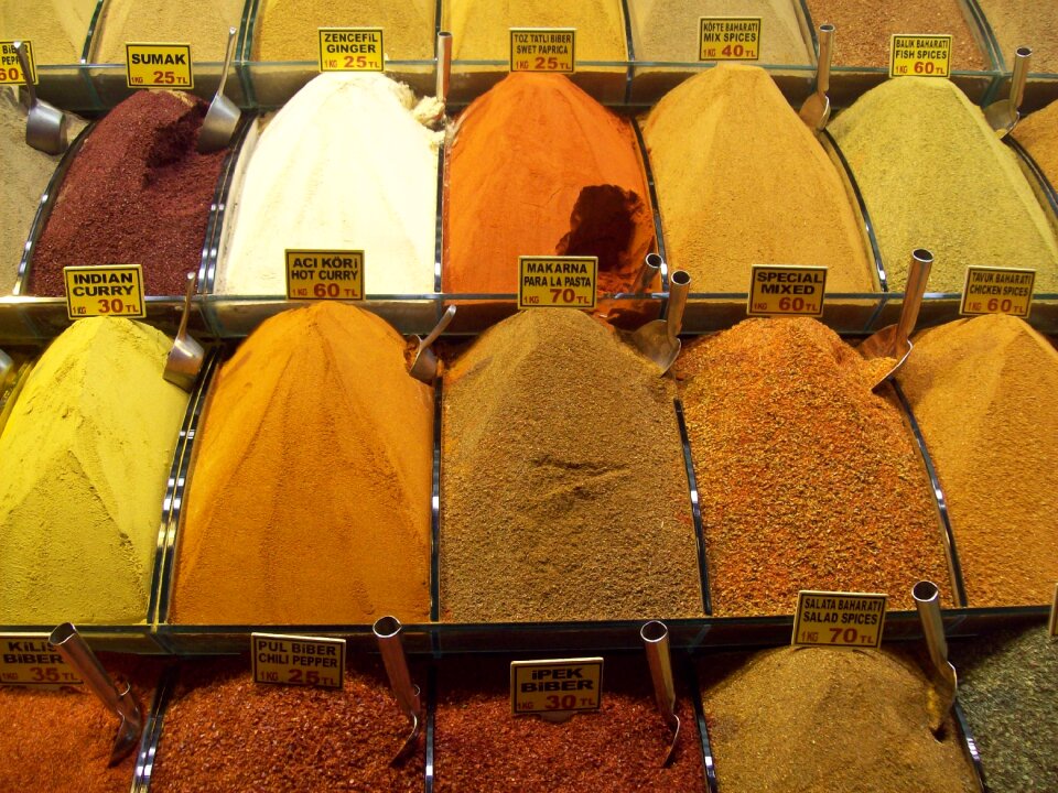Bazaar spice market market stall
