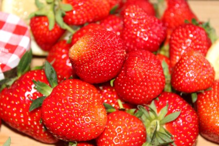Homemade jam jars fruit
