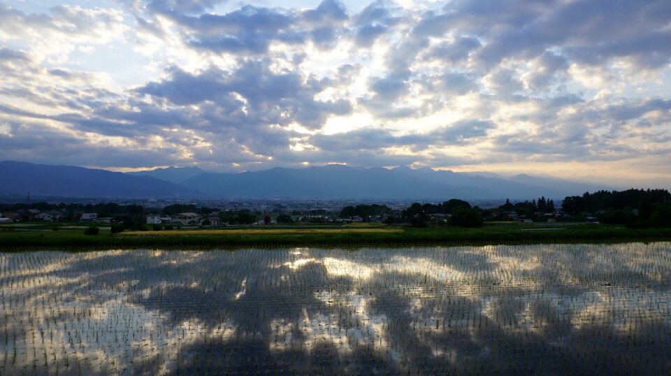 Cloud sparkling reflection in the water
