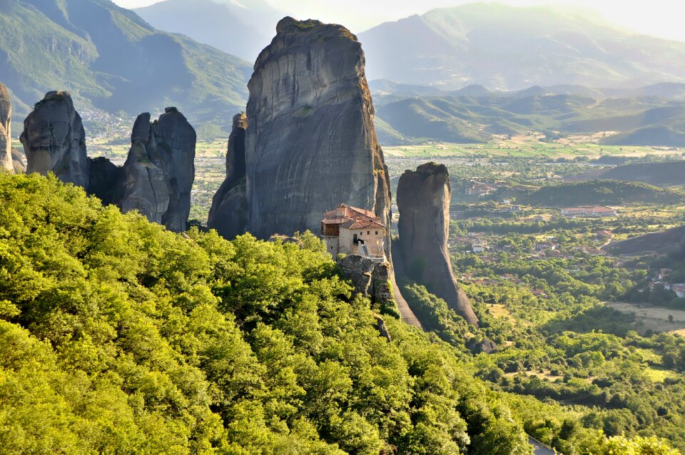 Meteora monasteries sandstone rocks natural phenomenon