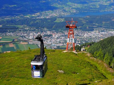 Mountains ski lift nature photo