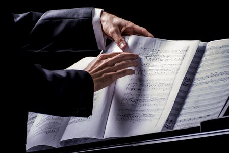 Musician concert hands