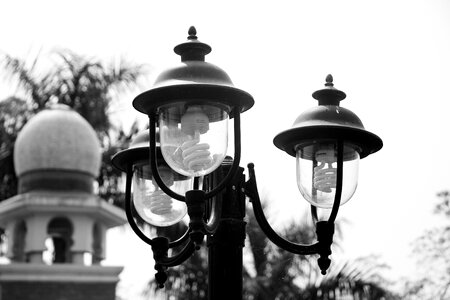 Muslim lamp post light photo
