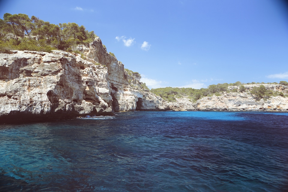 Water cliff nature photo