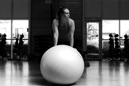 Black white ball fitness