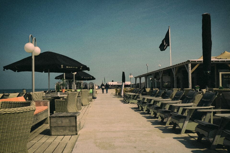Retro cafe beach bar
