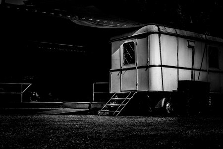 Trailers caravan gloomy photo