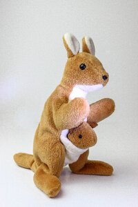 Plush toy kangaroo brown