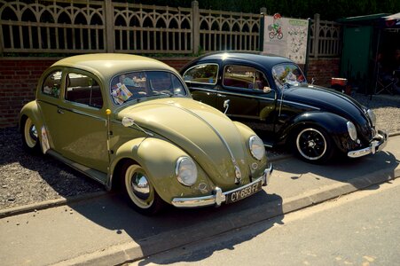 Vintage retro exhibition of car photo