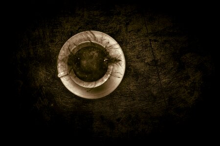 Cup black coffee black cup