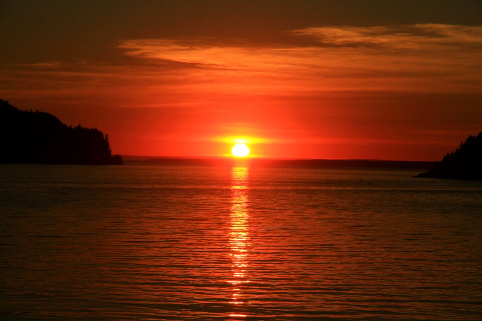 Québec lying sun twilight