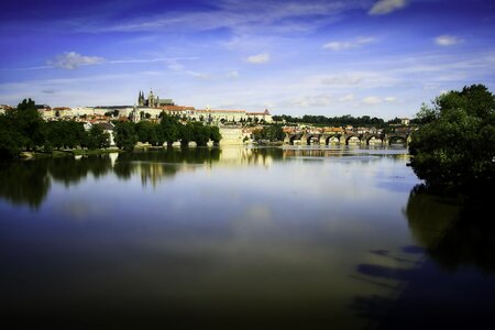 Bridge city prague castle photo