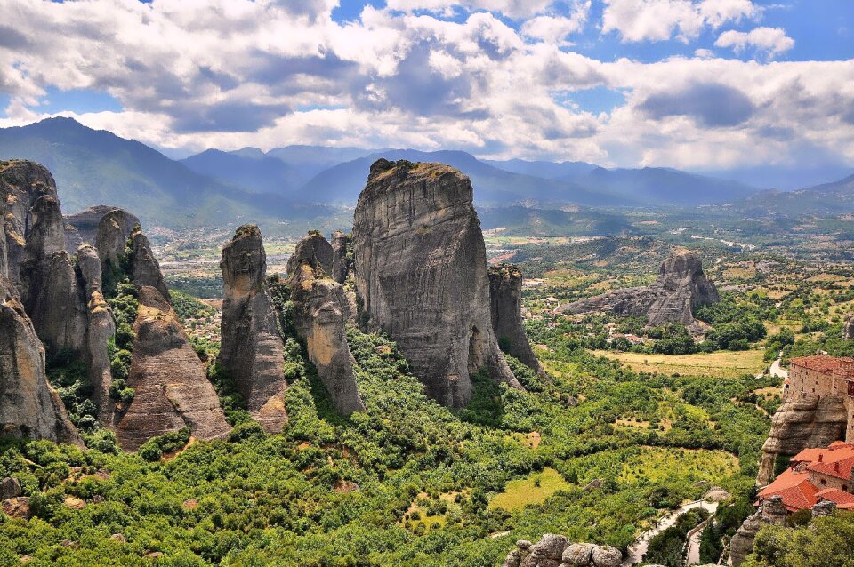 Meteora monasteries sandstone rocks natural phenomenon