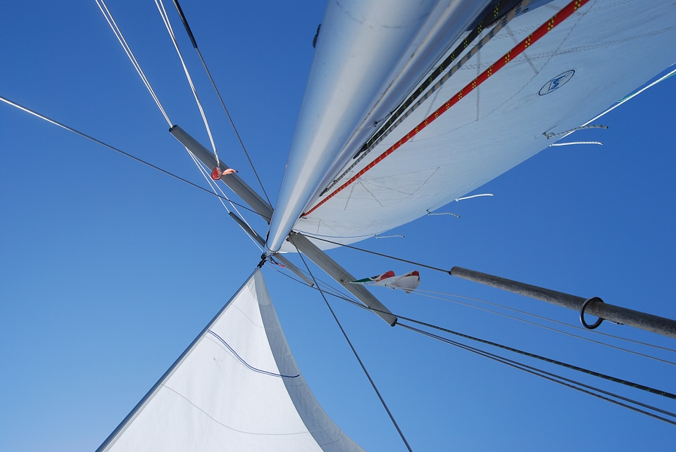 Sail boat mast summer