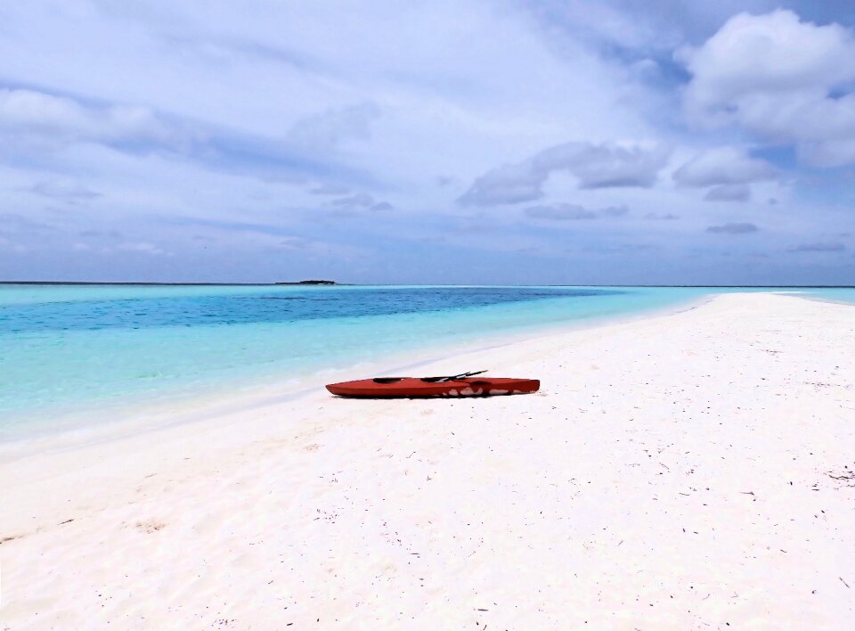 Ocean island sandbank