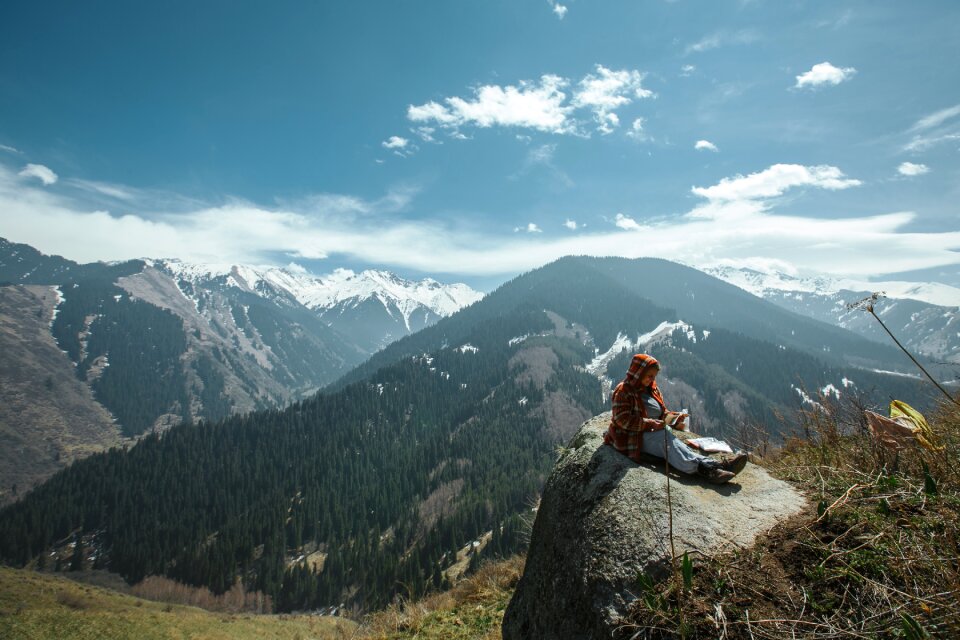 Kazakhstan mountains winter