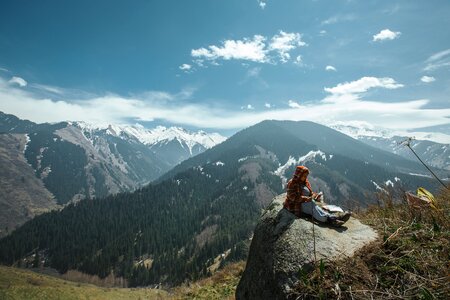 Kazakhstan mountains winter