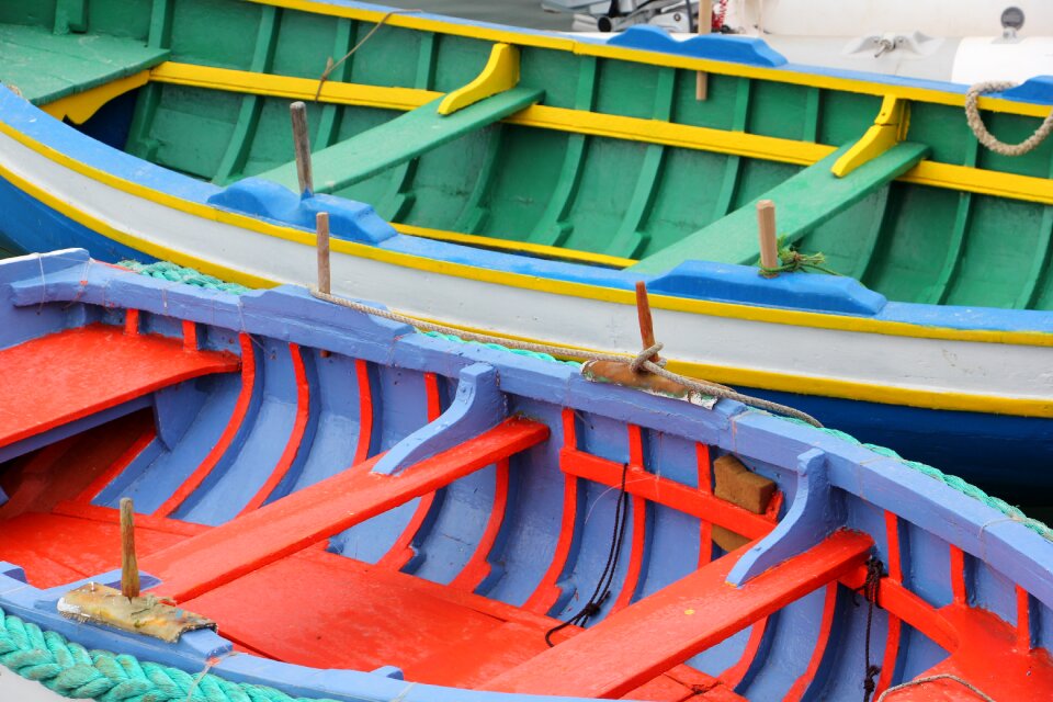 Fishing boats paint colour mediterranean