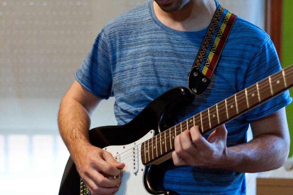 Guitarist musician play guitar