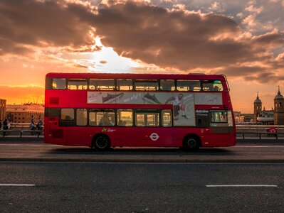 England traffic double decker photo