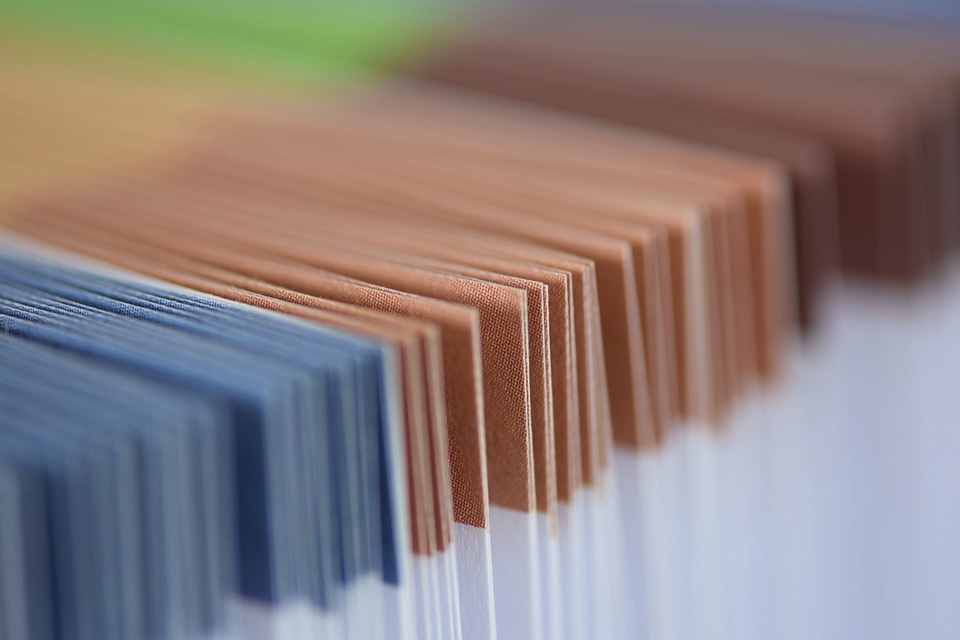 Blue paper colorful