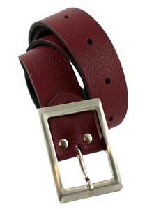 Red genuine leather buckle