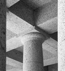 Column stone building photo