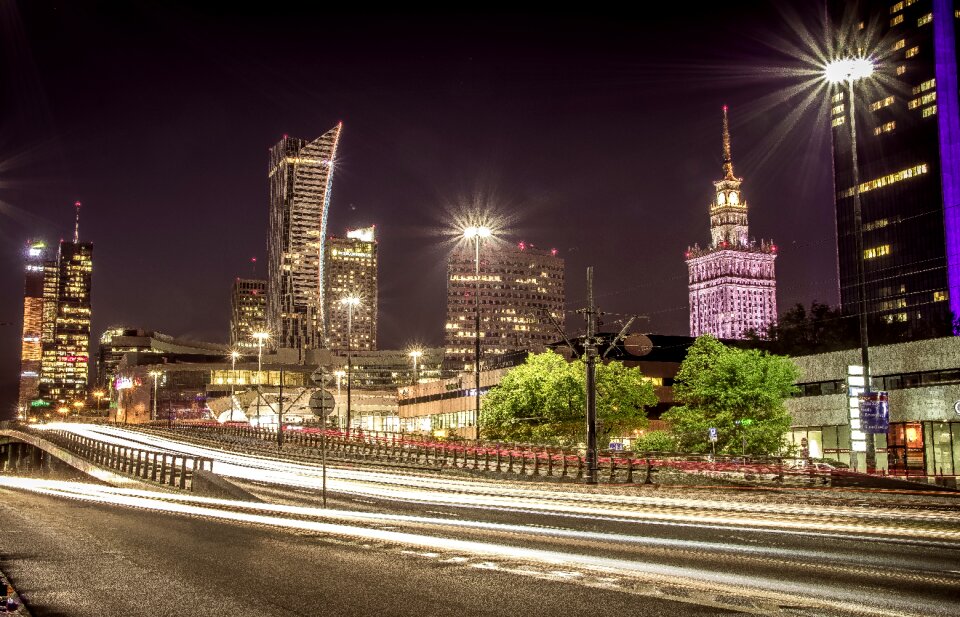 The centre of city night