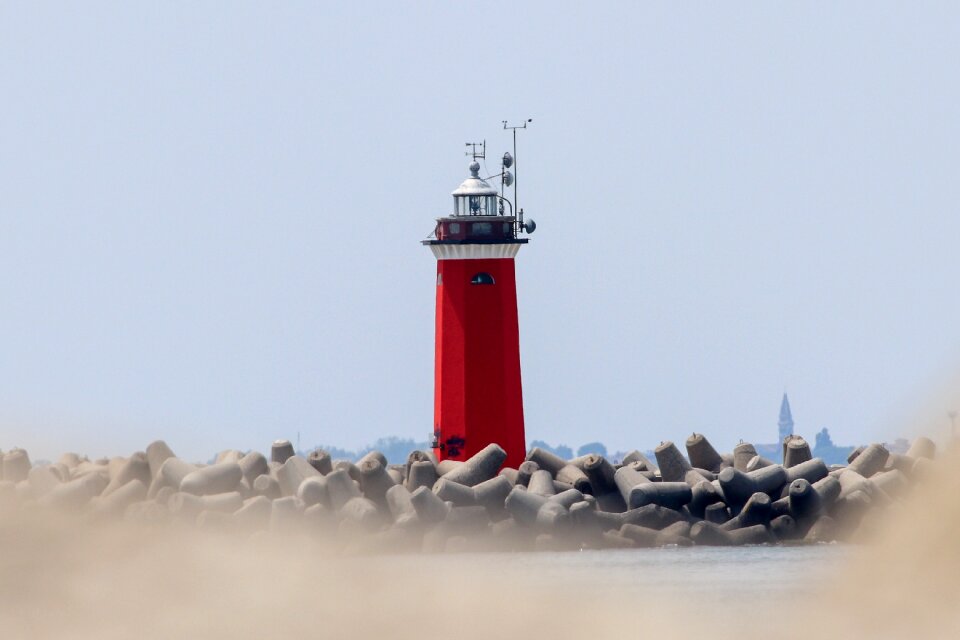 Sea lighthouse winter