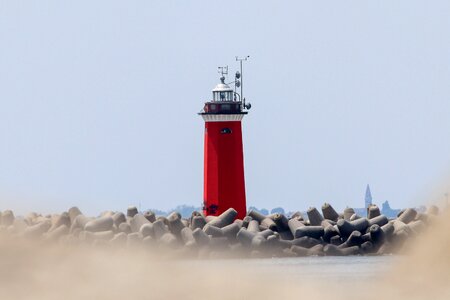 Sea lighthouse winter