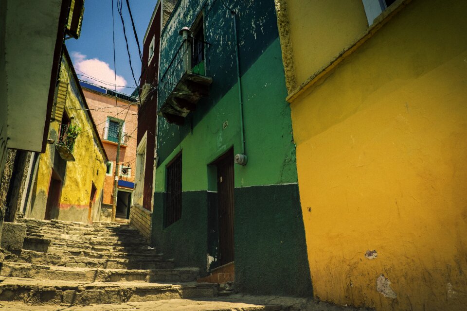 Cityscape colorful travel