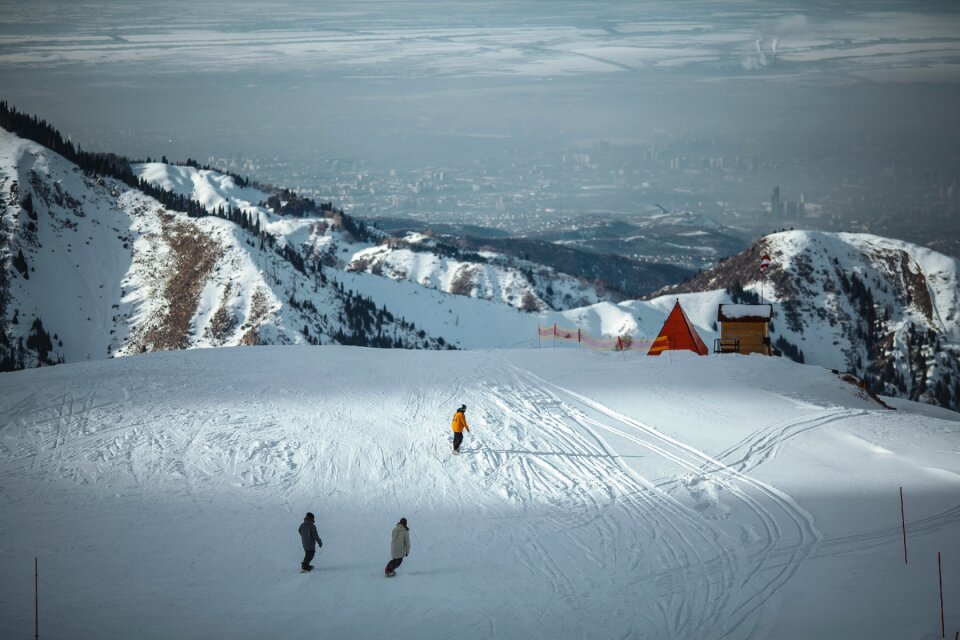 Kazakhstan mountains winter