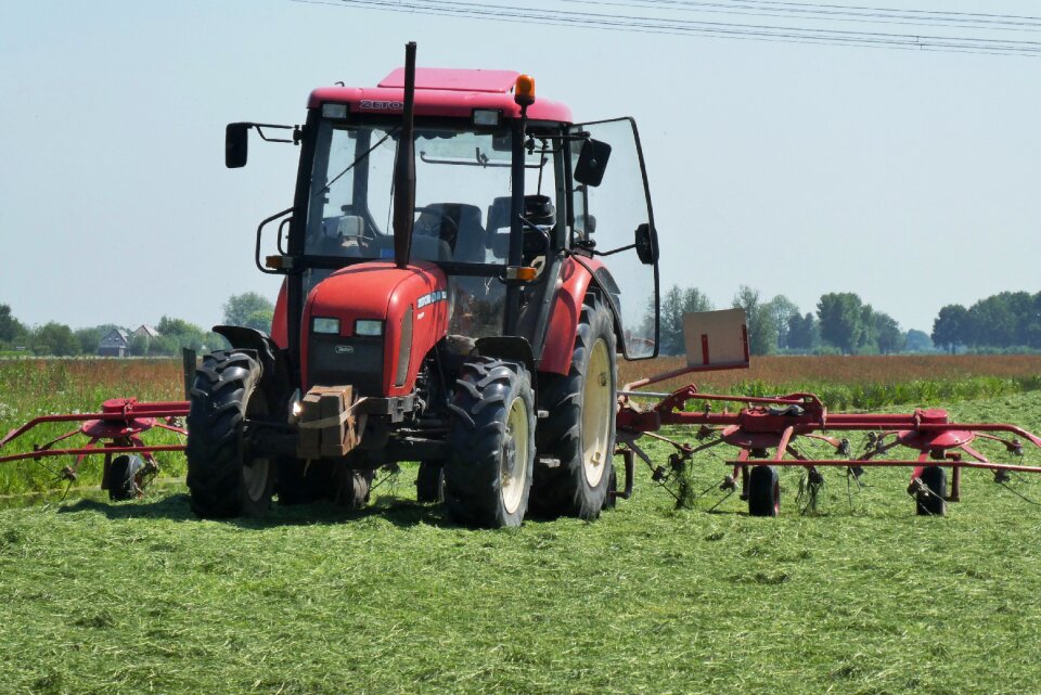 Agricultural vehicle hay harvest
