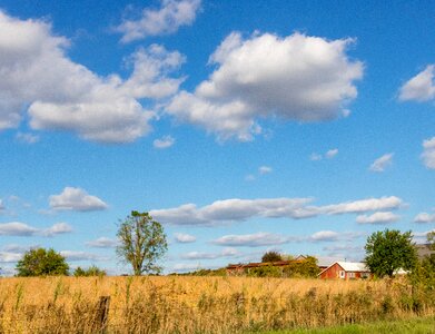 Landscape country blue sky