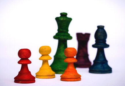 Pawn board game colors photo
