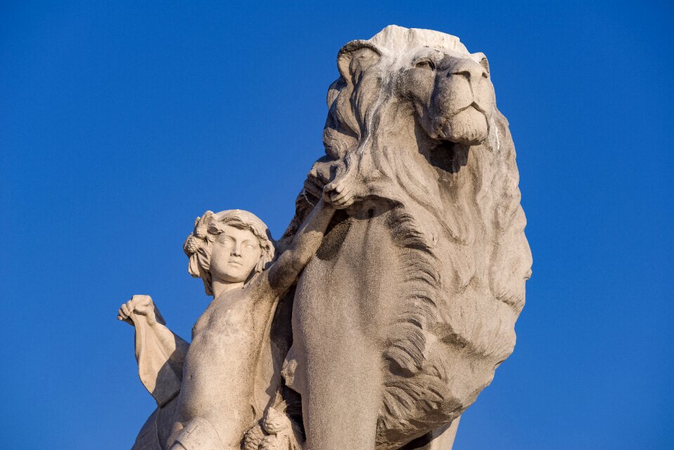 Child stone animal