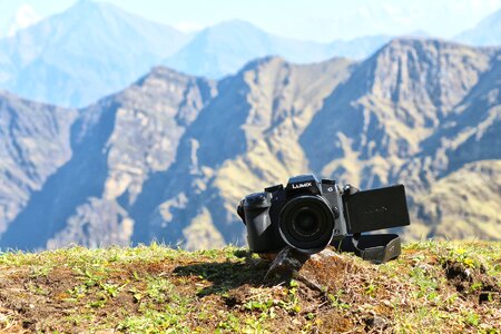 Technology blue camera