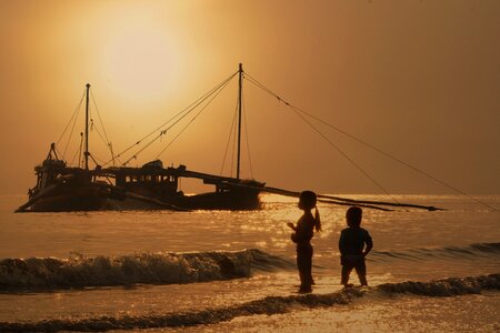 Sea sunset sun