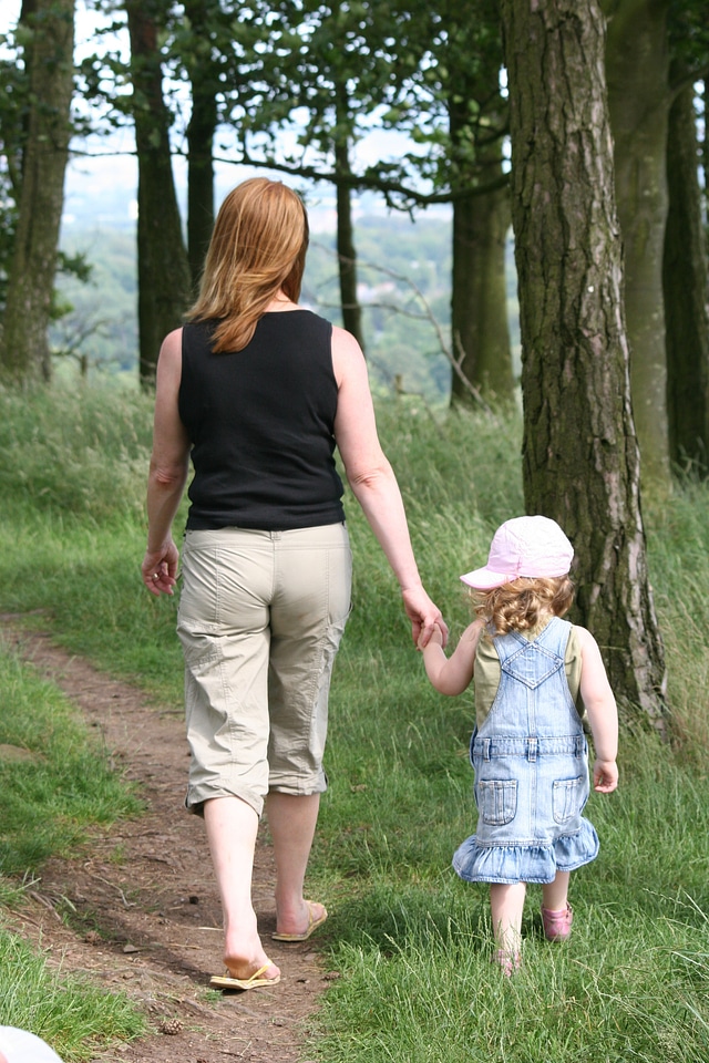 Walking hand in hand strolling