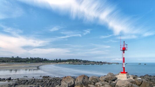 Beach blue sky coast