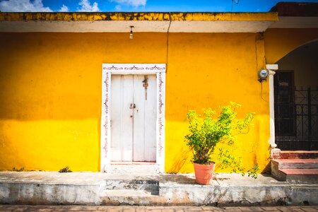 Yellow colonial city photo