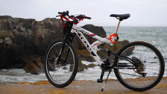 Crashing coast mountain bike