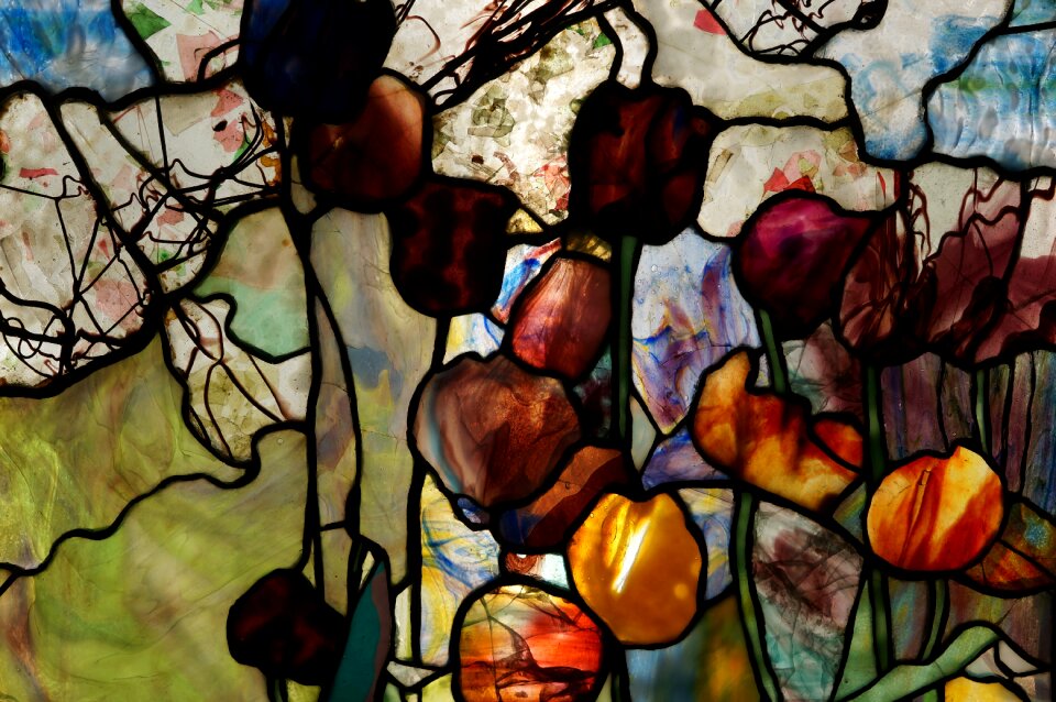 Pattern mosaic stained