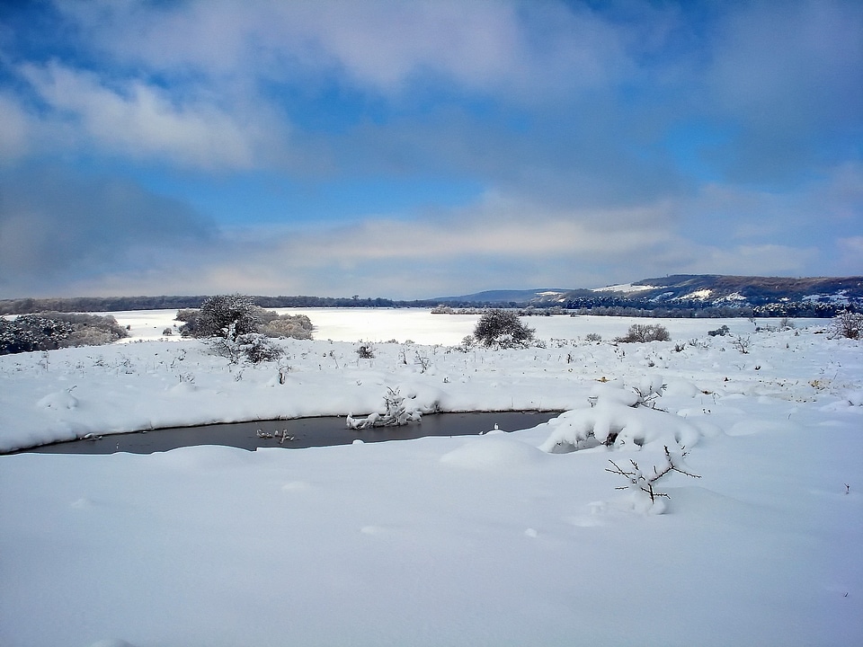 Snow ice sky