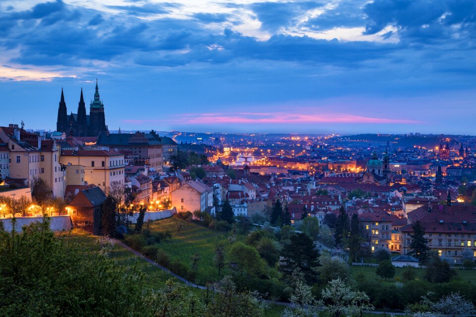 City night dawn