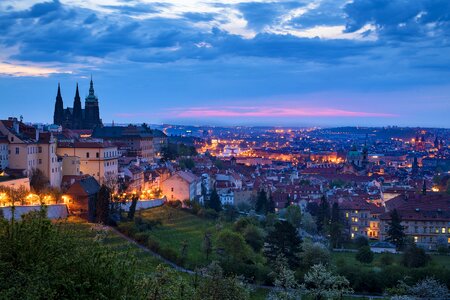 City night dawn photo