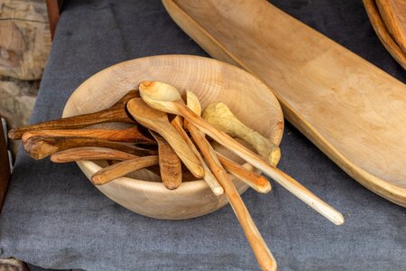 Kitchen utensils kitchenware wooden utensils photo