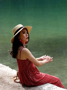 Fashionable at the lake leisure